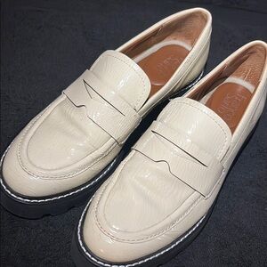 Franco Sarto Cream Penny Loafers Flats